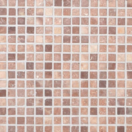 kokosbrun marmor mosaik 20x20mm