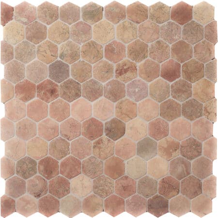 Hexagon Terrakotta marmor, 60x60mm
