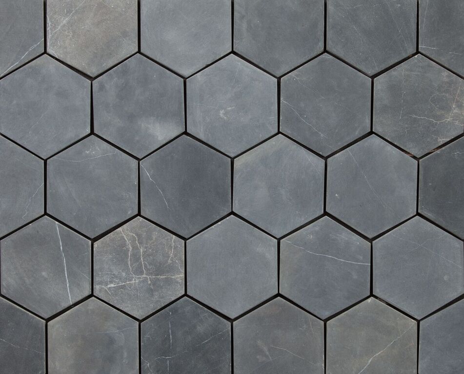 Hexagon Grey 100x100mm väggplatta