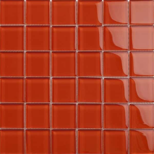 Crystal Deep Orange 48x48mm väggplatta